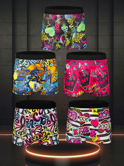 Herr Boxershorts 10-pack – Trendiga Mjuka Tryckta Casual, S–XXL