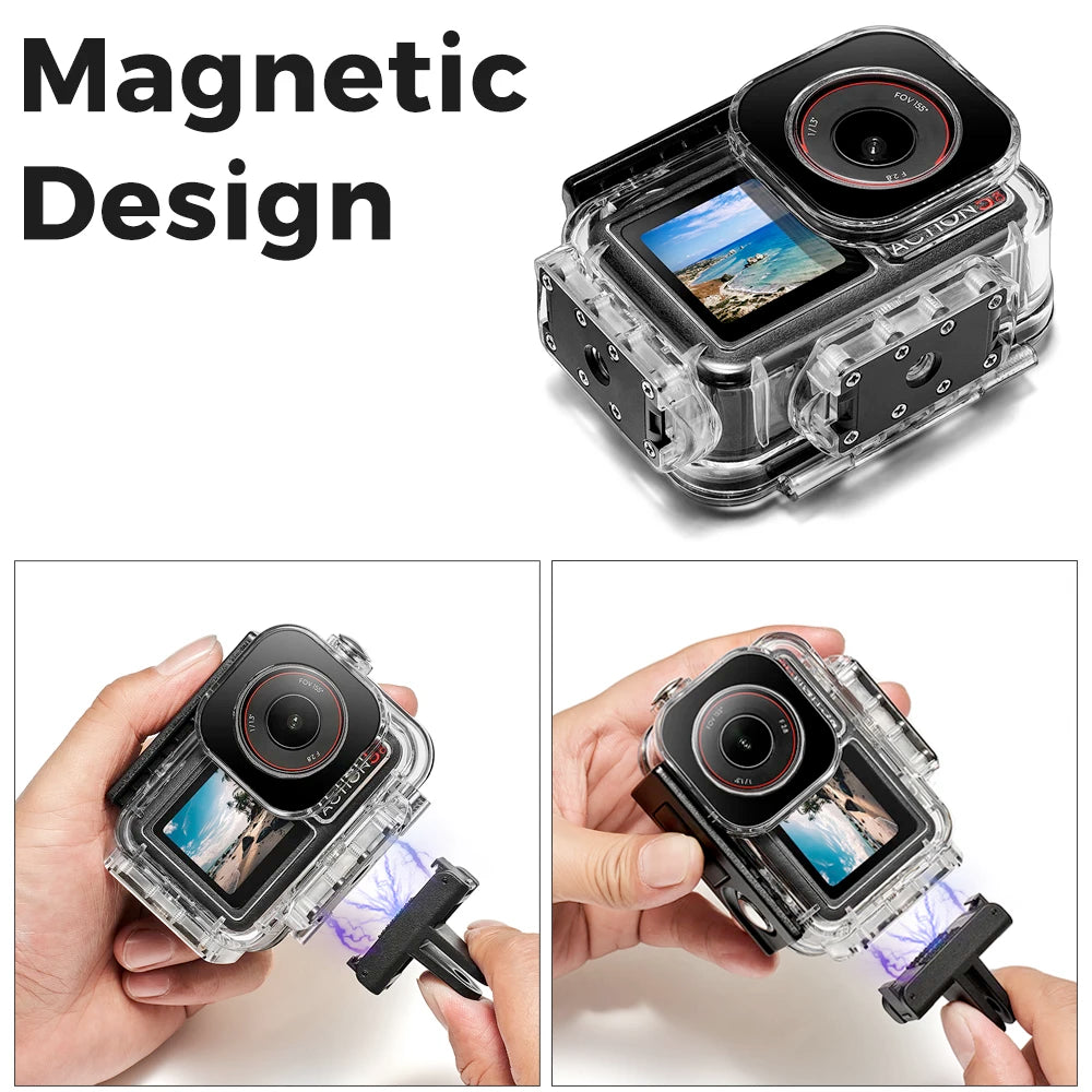 Magnetiskt vattentätt skal för DJI OSMO Action 5 Pro / 4 / 3