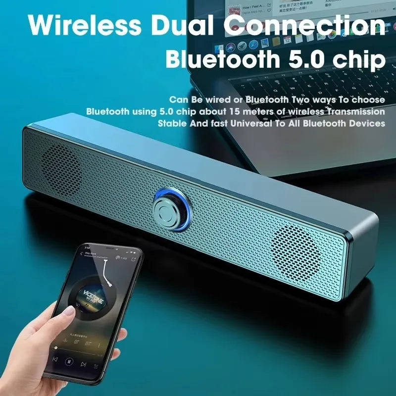 Wired Wireless Bluetooth Speaker Sound Box Bar Soundbar Computer PC TV Laptop Desktop Music Portable Caixa De Som Audio System