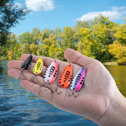 Goture 1PCS/LOT 2g/3.15g Colored S-shaped Glitter Metal Jig Spoon Spinner Fishing Lure Wobbler Bait Set Fishing Tackle