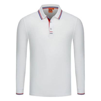 Långärmad Polo-shirt med Eget Tryck eller Logotyp – Unisex S–4XL (Asian)