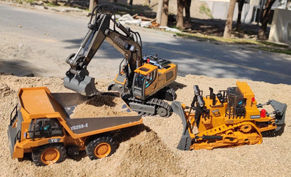 Oike 4WD Radiostyrd Grävmaskin Dumpare Bulldozer RC-bil