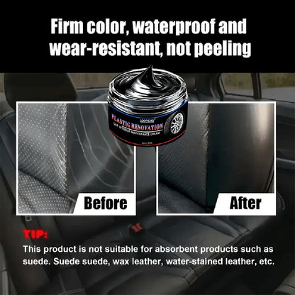 Car Plastic Polish Cream - Interior Restorer, Scratch Remover, Gloss Enhancer, Fading Prevention, Easy Repair Solution 40ml