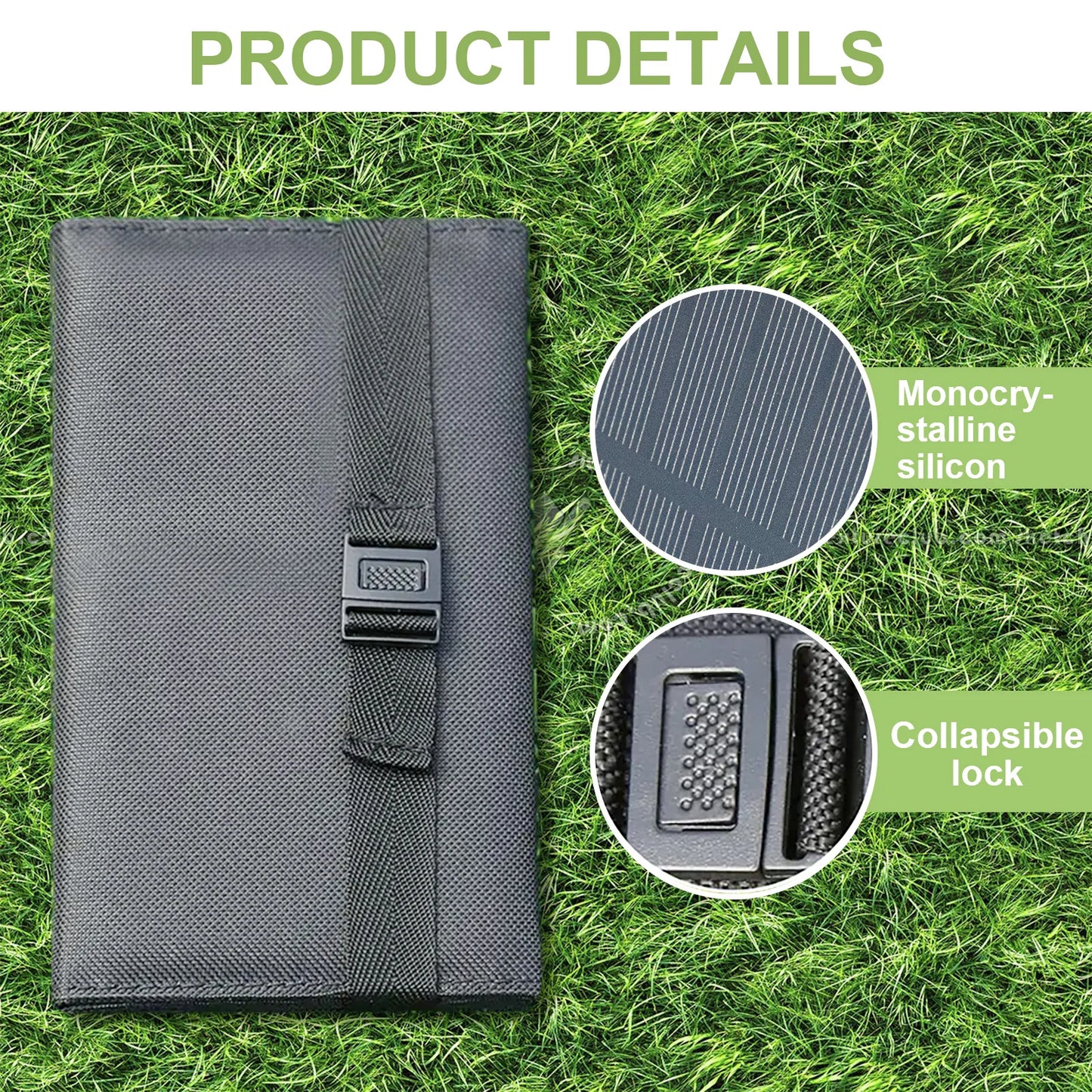 LEAORLD 20W Solar Panel Charger, Foldable Solar Panel Fast Charging, USB Solar Phone Charger, Monocrystalline High Efficiency