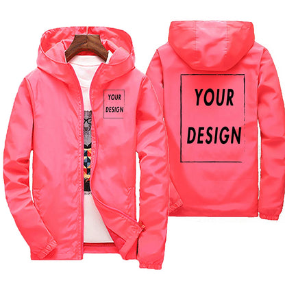Customized Name: Autumn Jacket, Men's Waterproof Windbreaker, Casual Clothing, Plus Size 7Xl, Black Outdoor Sportswear