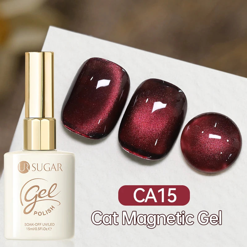 UR SUGAR 15ml Cat Magnetic Gel Nail Polish 30 Colors Semi Permanent Magnetic Gel UV/LED Soak Off Painting Vanrish Design