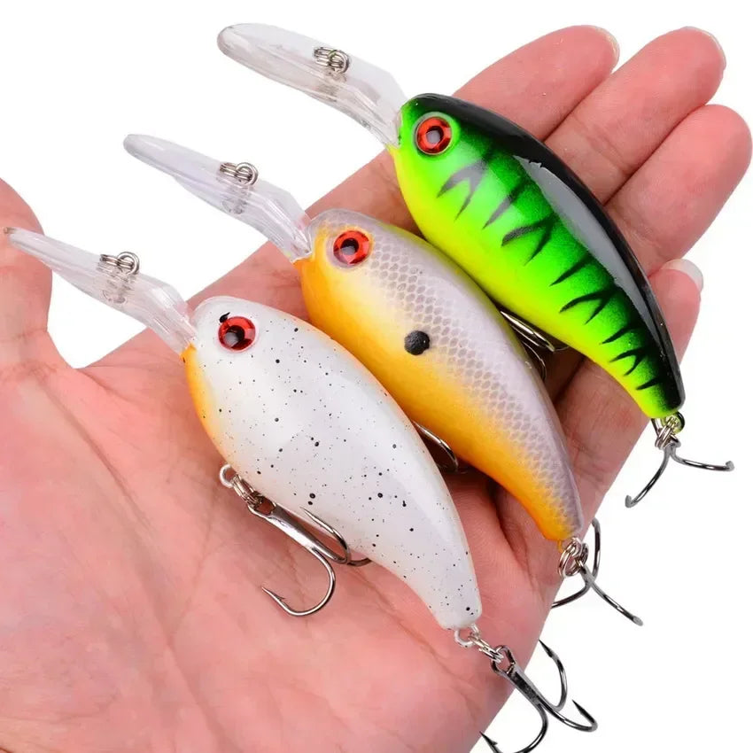 3/5/8PCS Fishing Lures Kit Minnow Popper Baits with Hooks Saltwater Freshwater Trout Bass Salmon Swimbait Fishing Accessories