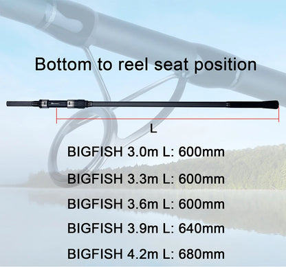 BIUTIFU BIGFISH Carp Surfcasting Rock Fishing Rod 3.0/3.6/3.9/4.2/4.5m T800Carbon 3.5lb Shore Casting 40-200g Spinning Hard Pole