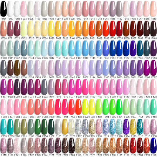 LILYCUTE 129 färger 7 ml nagelgel lack manikyr UV/LED