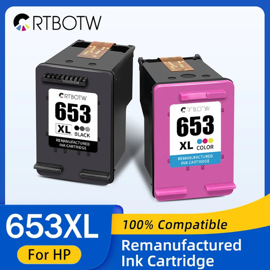 CRTBOTW 653XL Ersättningsbläckpatron för HP 653