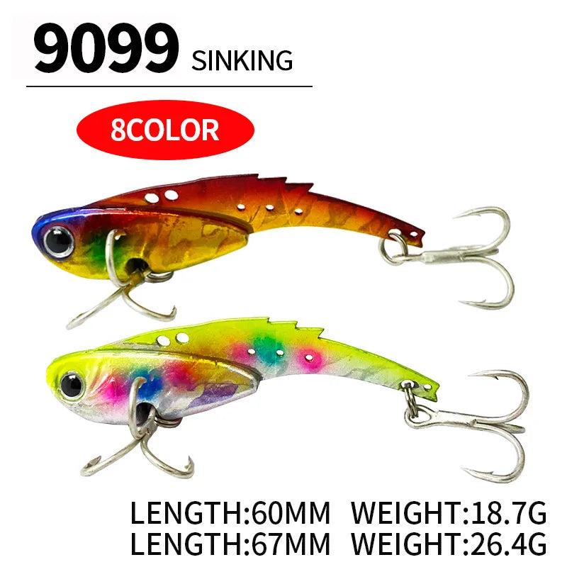 VIB submerged long throw lure for lure fishing, 60MM/67MM, Trembling swim tip 18.7G/26.4GB, VIB false bait fishing lure