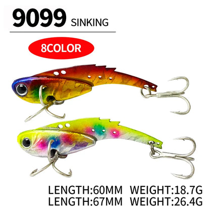 VIB submerged long throw lure for lure fishing, 60MM/67MM, Trembling swim tip 18.7G/26.4GB, VIB false bait fishing lure