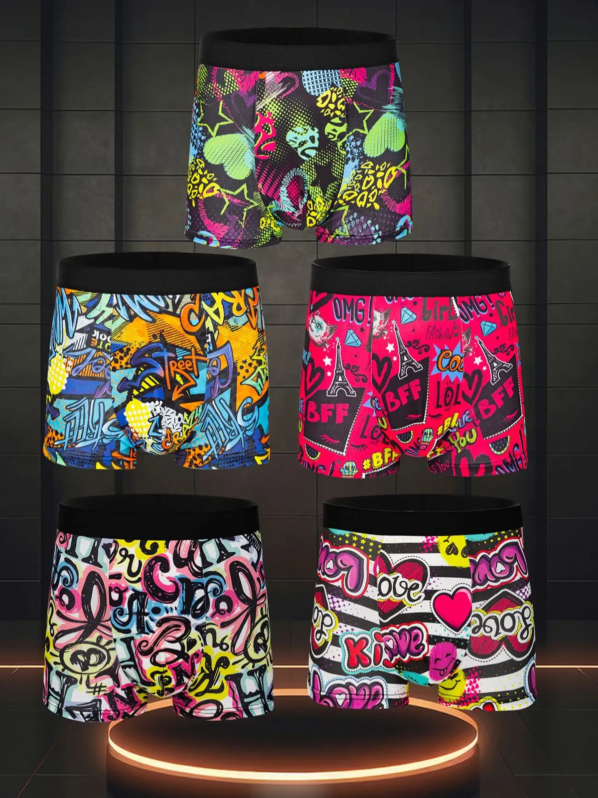 Herr Boxershorts 10-pack – Trendiga Mjuka Tryckta Casual, S–XXL