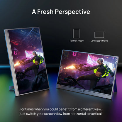 ARZOPA Z3FC Portabel Skärm 16,1" 180Hz 2,5K QHD – IPS 107% sRGB HDR10 Dubbla Högtalare Aluminium USB-C HDMI