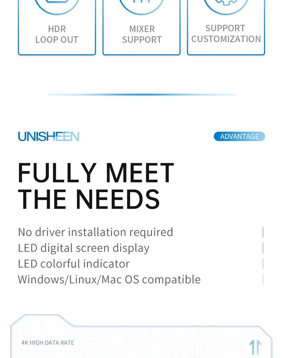 Unisheen UC2700H 4K60-capturekort med HDMI-loop-through