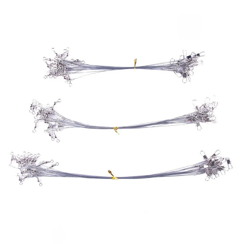 Stålförtommar med Svivel – 20-pack, 15/20/30cm, Betsskyddad Wire