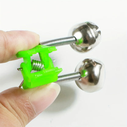 10/50pcs Fishing Alarm Bells, Clip Bite Alert Fishing Rod Bell Plastic Fishing Rod Clips With Dual Alert Bells Fishing Tackle