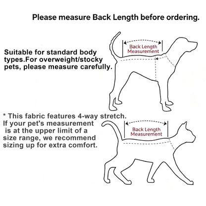 Streetwear Pet Tattoo Suit 4-Way Stretch Full Body Clothes S-10XL Comfortable Dog Cat Costume for Small to Large Pets