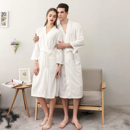Unisex Kimono Badrock Lång – Lätt Mjuk Sommar & Höst Loungewear, 17 Färger M–3XL