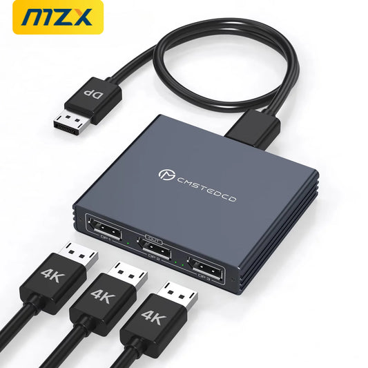 MZX MST-splitter för tre skärmar, DisplayPort eller USB-C