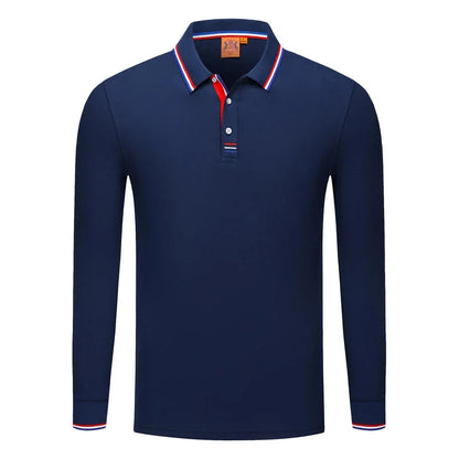 Långärmad Polo-shirt med Eget Tryck eller Logotyp – Unisex S–4XL (Asian)