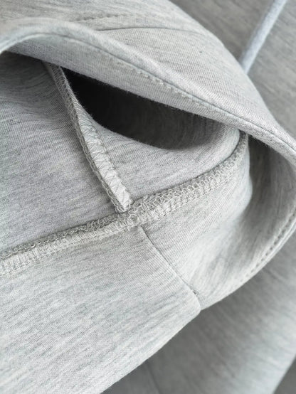 HH Autumn Winter Women's Zipper Hoodie Coat High Street Double Pockets Oversize Jakcet Loose Sweatshirts Outerwear Top