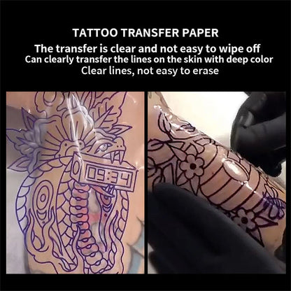50pcs Clear Pattern Thermal Tattoo TransferTransparent Tattoo Transfer Paper Tattoo Stencil  Film Paper Stencil Accessories