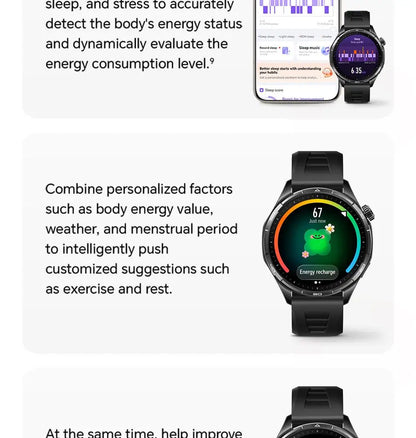 Honor Watch 6 New Smartwatch 1.46' AMOLED Battery Lasts up to 35 Days More than 120 Fitness and Health Modes 5ATM Waterproof, IP69 Protection, Bluetooth 5.4