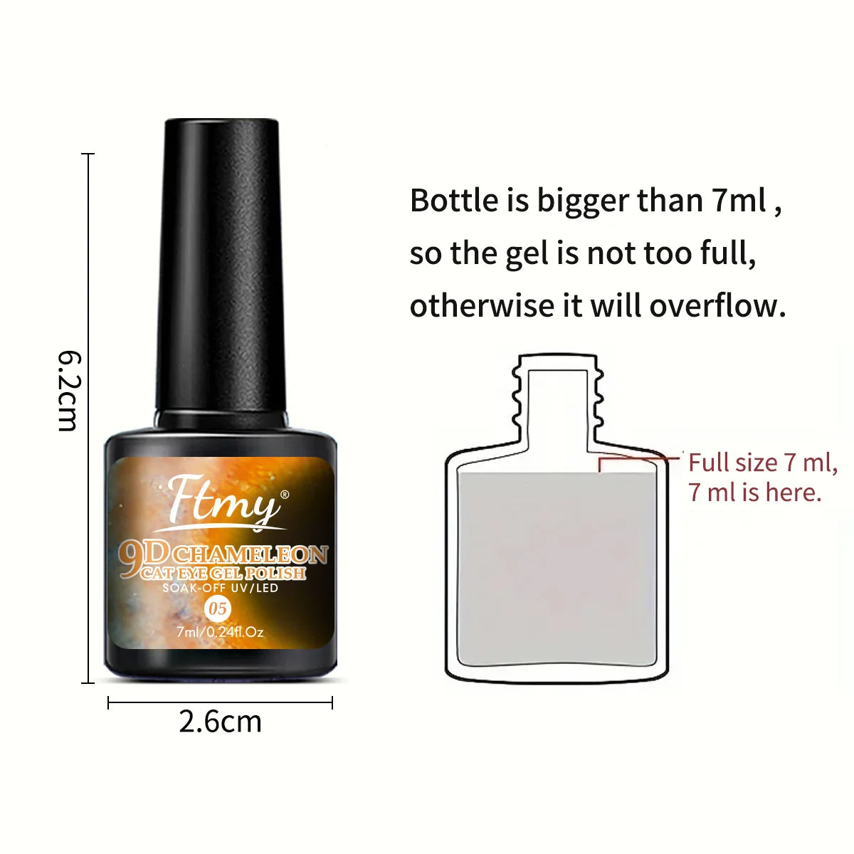 7 Colors Starry Sky Effect Magnetic Gel Polish Set with Soak Off UV LED Cat Eye Gel Polish Manicure Nail Art Kit - Magnetic Stic