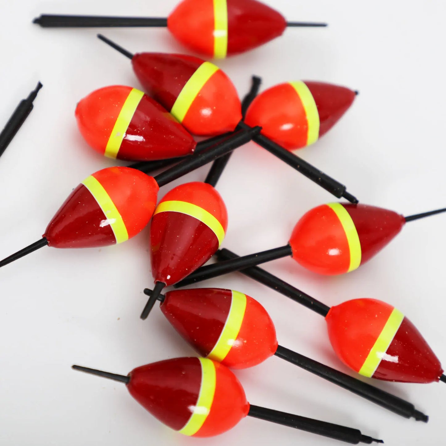 FREE FISHER 10pcs/Lot Lighted Fishing Floats,8cm Bobbers,Collection Cork Buoy Paulownia Wood Floats Plastic Stick Buoyancy 2g