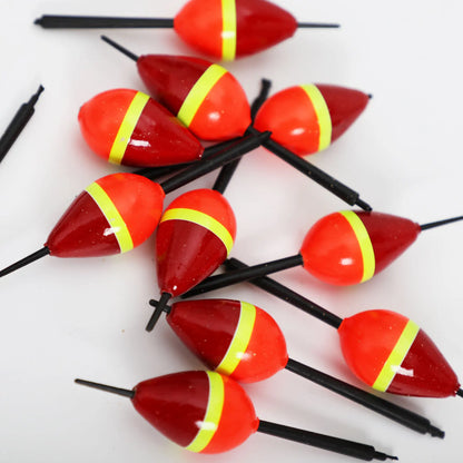 FREE FISHER 10pcs/Lot Lighted Fishing Floats,8cm Bobbers,Collection Cork Buoy Paulownia Wood Floats Plastic Stick Buoyancy 2g