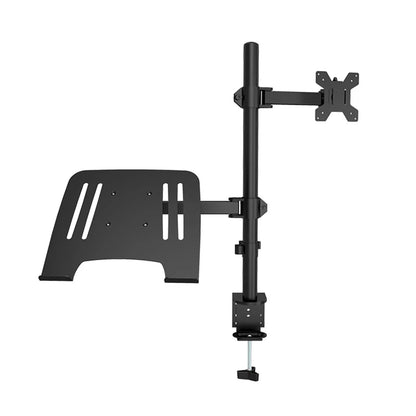 Dual Monitor Mount for 13-27 Inch Screens, Adjustable Monitor and Laptop Stand with VESA 75/100mm, Full Motion Desk Clamp Bracket with 360° Rotation and Cable Management, Heavy Duty Steel Monitor Arm for Home Office, Max Loa