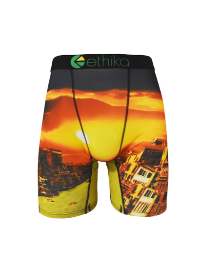 ETHIKA Herrboxers – Andningsbar Mesh-kil, Tryckta Mönster, Plus Size S–3XL