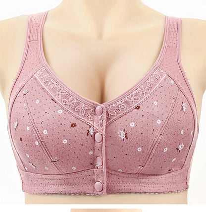 FallSweet 3Pcs/Set Front Closure Bra for Women Plus Size Bras Seamless Wireless Bralette Lace Brassiere Sexy Ladies Lingerie