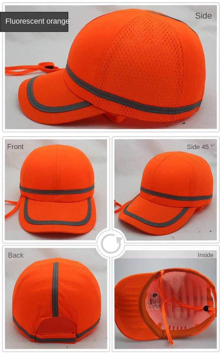 Bump Hat for Safety Baseball Cap Style Hard Hats for Adult Men Women Breathable Lightweight for Head Protection Short Brim