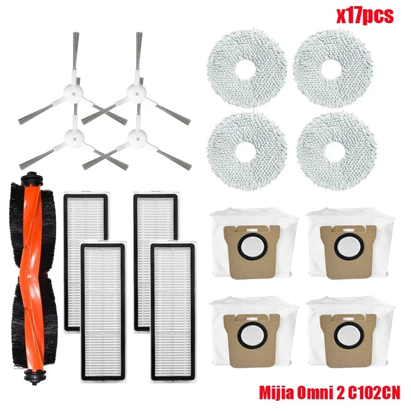 Reservdelar till Xiaomi Robot Vacuum X20 / X20+ – Börstar, Filter, Mopp & Dammpåsar