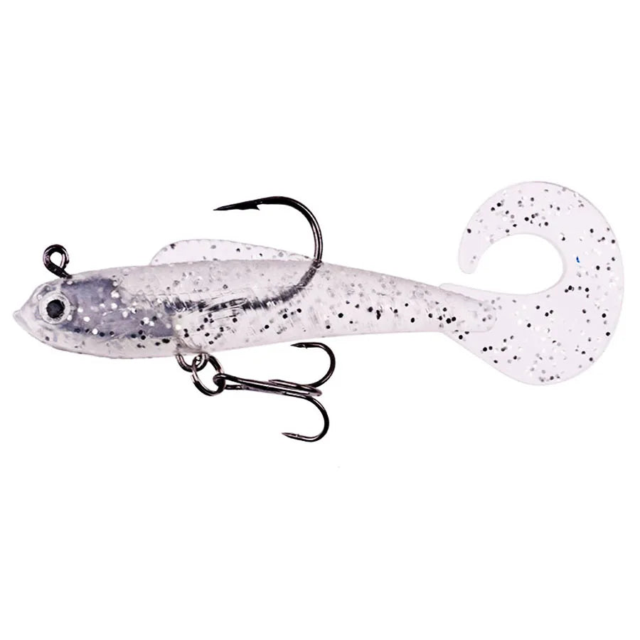 6PCS Wobblers Artificial Baits Fishing Tackle Soft Silicone Bait For Sea Bass Spoon Pike Carp Fishing Lures Swimbait