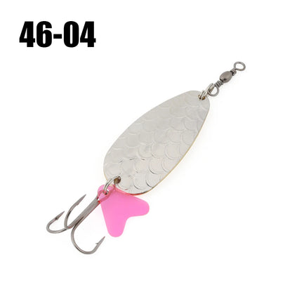 W.P.E Fishing Lure JIG Double Artificial Bait 8 Grams With Connector Three-anchor hook Metal sequins For fishing
