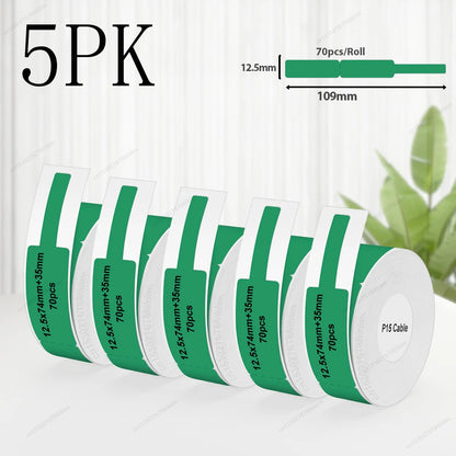 Termiska Etikettrullar P15 – Kompatibla med Marklife P15 P12 Phomemo D30 DELI Q2 – Vit Rosa Gul Blå Transparent Kabel 3/5/10-pack 2026