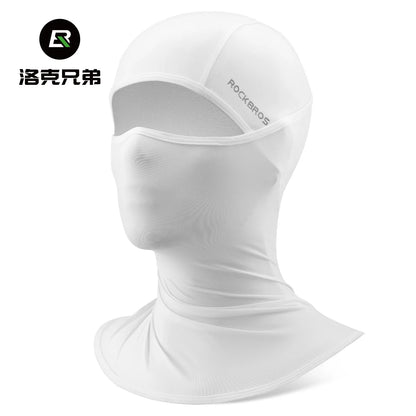 ROCKBROS Women Men's Balaclava Sun Protection Electric Bicycle Motorcycle Full Face Mask Ice Silk Headgear Cycling Spring Summer