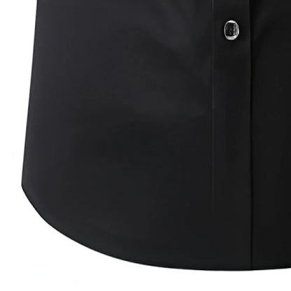 Men Slim Fit Wrinkle Resistant Long Sleeve Shirts Premium Horse Logo Print Business Casual Dress Shirt 5 Colors
