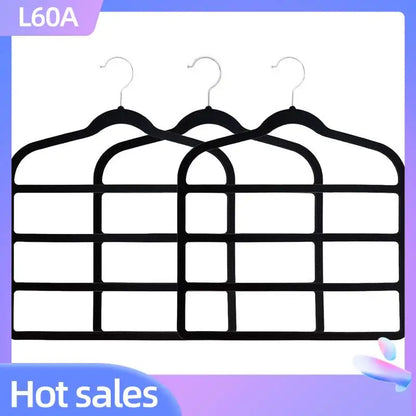 L60A Hangers, Space-Saving Multi-Tier Closet Organizers For,Trousers, Skirts, Scarves,Non-Slip Vertical Storage