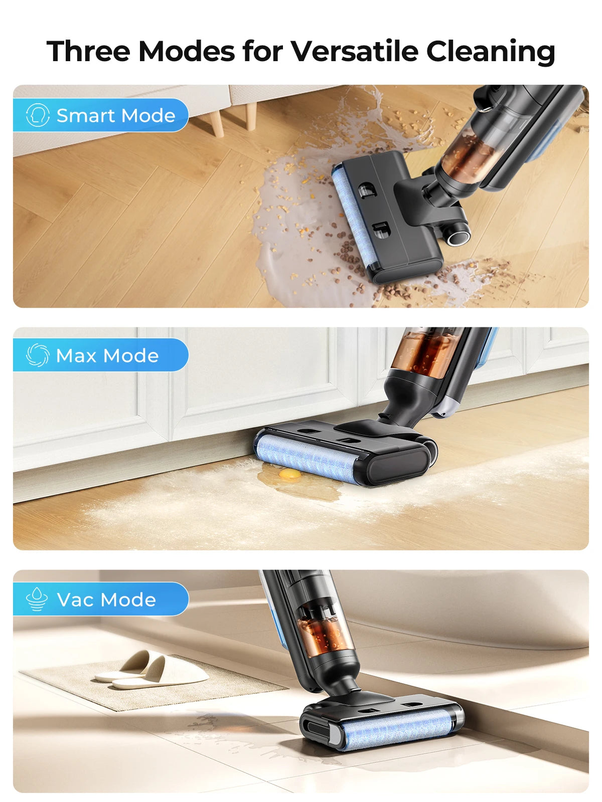 Laresar M3 Sladdlös Våt- och Torrdammsugare Mop