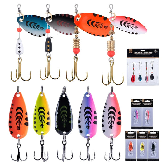 Goture 1PCS/LOT 2g/3.15g Colored S-shaped Glitter Metal Jig Spoon Spinner Fishing Lure Wobbler Bait Set Fishing Tackle