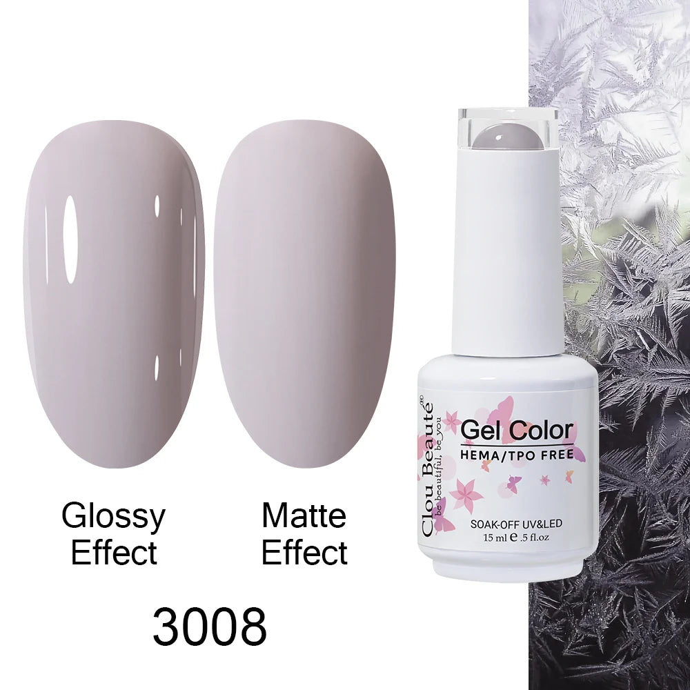 Clou Beaute Gel Nail Polish Neon Brown Royal Blue Red Green Pastal Nude Nail Art Varnishes Gel Lacquer Top Coat UV Gel Nail