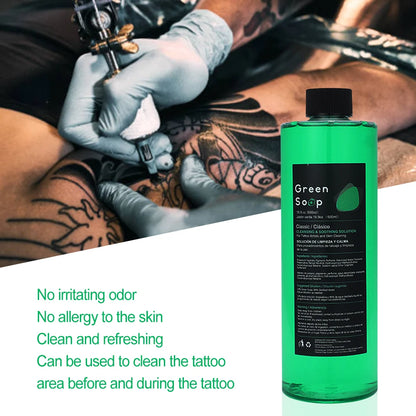 500/250/40ml Tattoo Green Soap Blue Soap Highly Concentrated Cleaning Soap Skin Cleansing Solution Algae Soap Tattoo Accessories