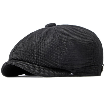 HT4668 Beret Cap Spring Summer Sun Hat Men Women Retro Artist Painter Linen Beret Hat Male Female Octagonal Flat Cap Mens Berets