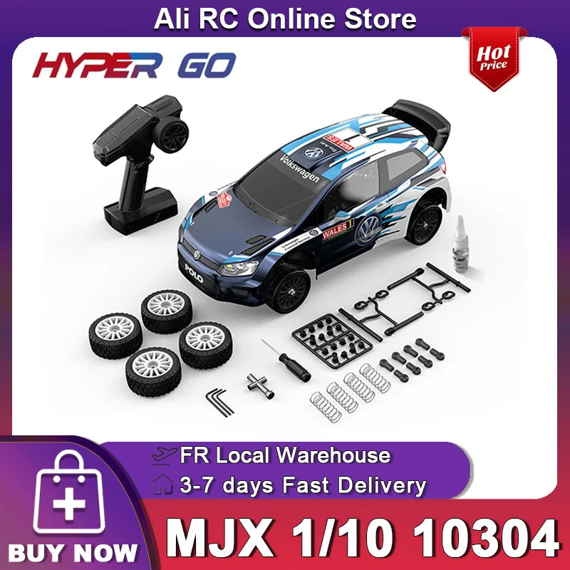 NEW MJX 10304 1/10 Scale RC Car 80A 70km/h Brushless High Speed 2.4G Remote Control Car Drift Remote Control Toy Advanced Adults Children's Toy, New Year, Christmas Festival Fun Gift Set