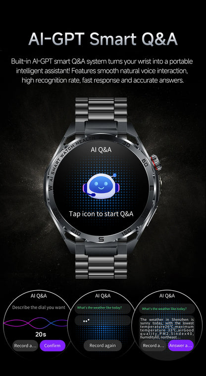 2026 New AI Health Care Accurate Detection ECG Smart Watch Blood Pressure lipids Uric Acid Analysis Bluetooth Call Smart Watches