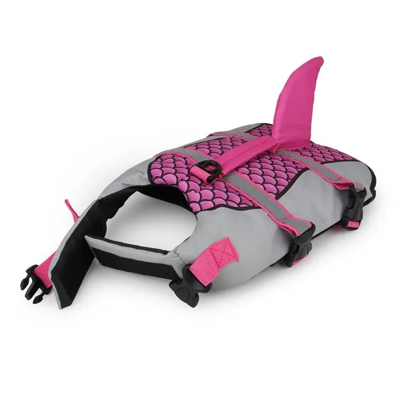 Shark Dog Life Jacket Enhanced Buoyancy Small Dogs Swimming Clothes Safety Vest with Handle for Medium Large Dog Surfing Costume